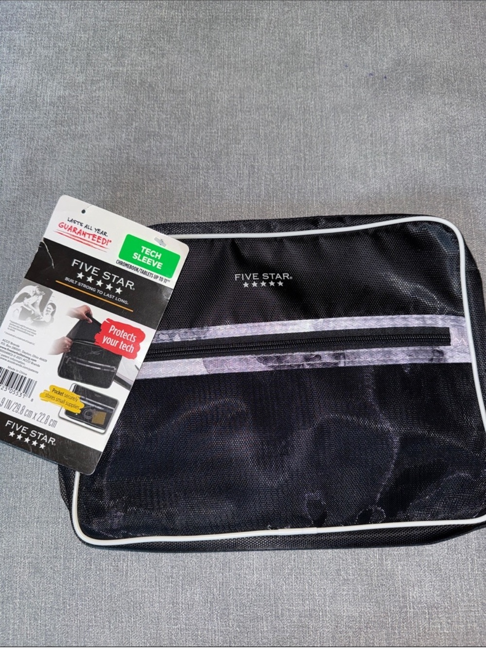 Five Star Black Tech Sleeve Laptop Sleeve Bag